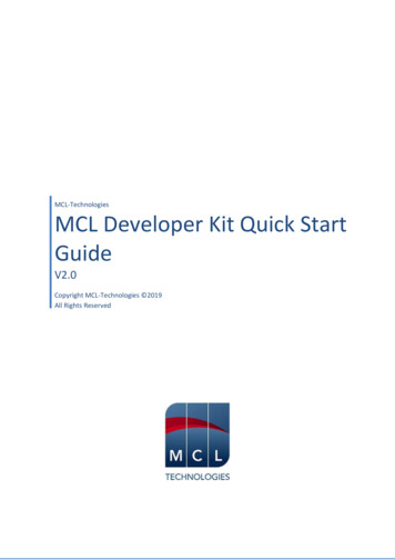 MCL Developer Kit Quick Start Guide