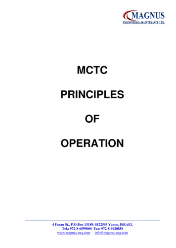 MCTC PRINCIPLES OF OPERATION - Magnus Eng