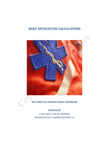 BASIC MEDICATION CALCULATIONS