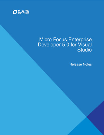 Studio Developer 5.0 For Visual Micro Focus Enterprise