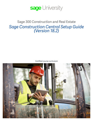 Sage Constructuon Central Setup Guide