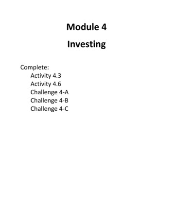 Module 4 Investing - Burlington County Institute Of Technology