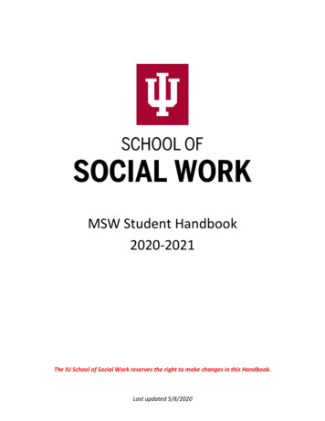 MSW General Student Handbook - IU