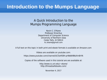 Introduction To The Mumps Language