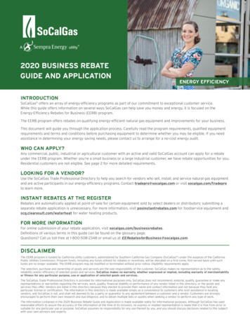 2020 Business Rebate Guide And Application