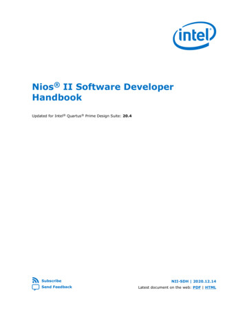 Nios II Software Developer Handbook