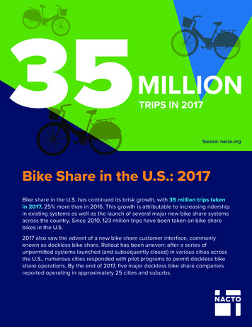 Bike Share In The U.S.: 2017