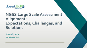NGSS Large Scale Assessment Alignment: Expectations .