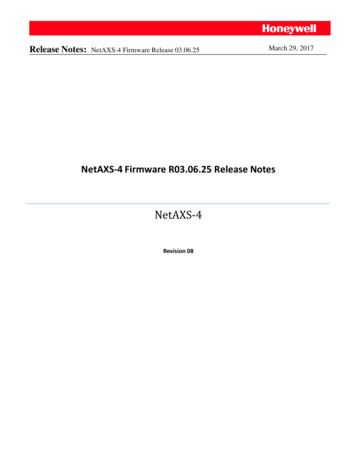 NetAXS-4 Firmware R03.04.18 Release Notes