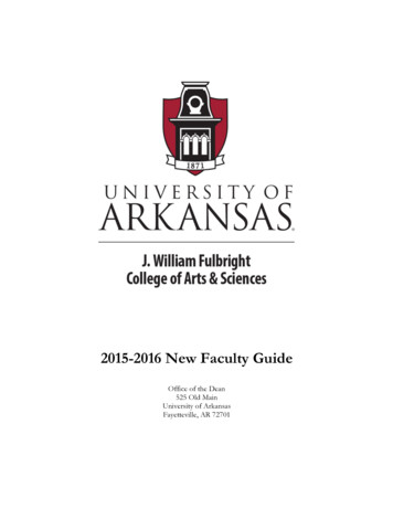 New Faculty Guide 2015-16 - University Of Arkansas