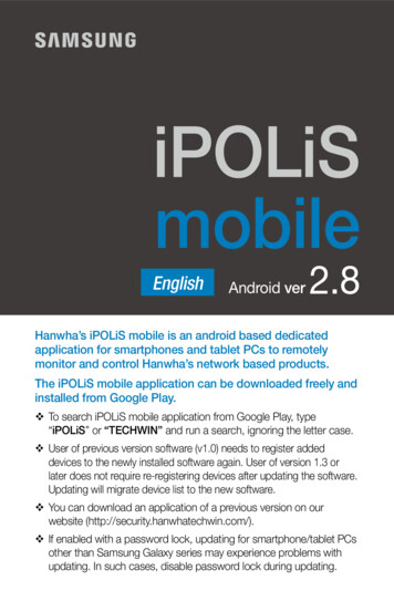 User Manual-iPOLiS Mobile-Android-ENGLISH-v2,8