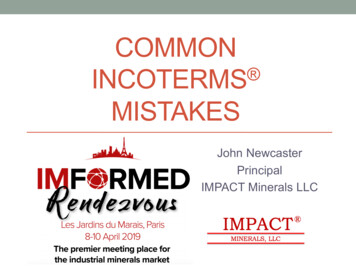 Common Incoterms Mistakes - IMFORMED