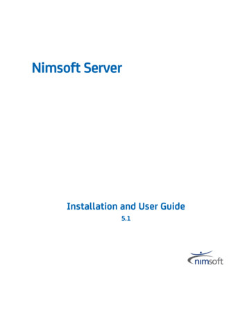 Nimsoft Server Installation And User Guide