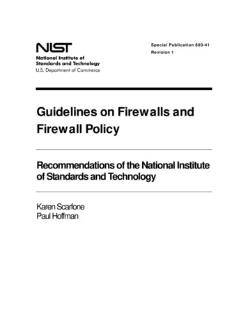 Guidelines On Firewalls And Firewall Policy