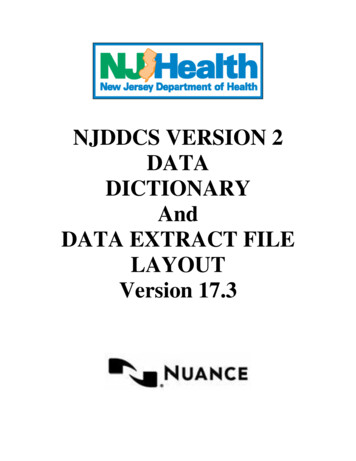 NJDDCS DATA DICTIONARY
