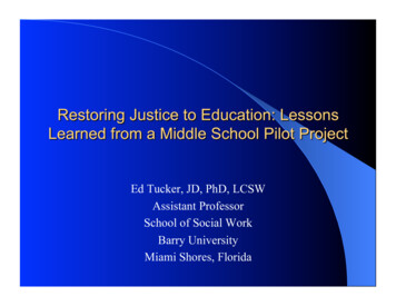 Ed Tucker, JD, PhD, LCSW Assistant Professor School Of .