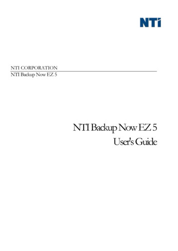 Backup Now EZ - NTI Corporation