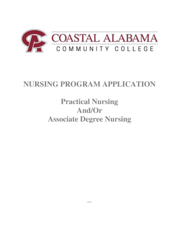 NURSING PROGRAM APPLICATION Practical Nursing And/Or .