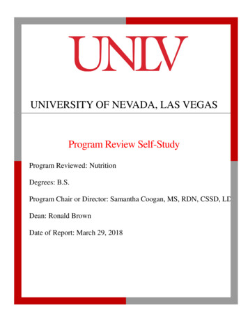 UNIVERSITY OF NEVADA, LAS VEGAS Program Review 