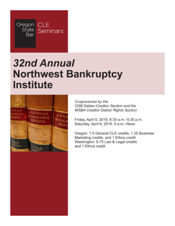 32nd Annual Northwest Bankruptcy Institute
