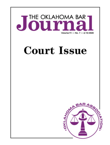 Volume 91 — No. 7 — 4/10/2020 Court Issue