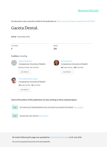 Gaceta Dental. - WordPress 