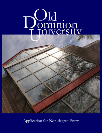 DOld Ominion Niversity U - Old Dominion University