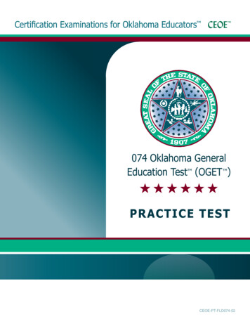 074 Oklahoma General Education Test (OGET