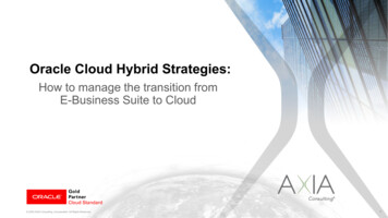 Oracle Cloud Hybrid Strategies - AXIA Consulting