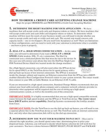 HOW TO ORDER A CREDIT CARD ACCEPTING CHANGE 