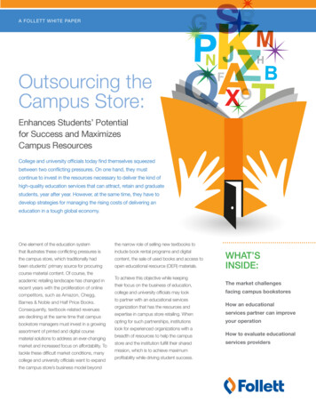 Outsourcing The Campus Store