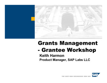 Grants Management - Grantee Workshop