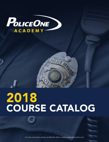 COURSE CATALOG - Online Law Enforcement Training