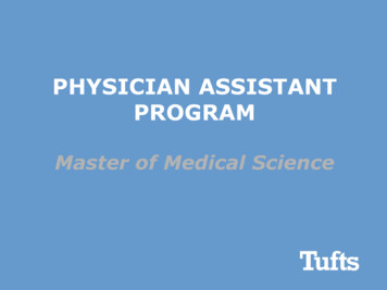 PHYSICIAN ASSISTANT PROGRAM - Tufts University
