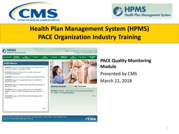 Health Plan Management System (HPMS) PACE Organization .