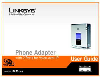 Phone Adapter With 2 Ports For Voice-over-IP User Guide
