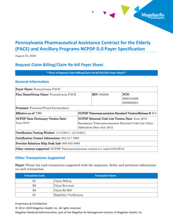 Pennsylvania Pharmaceutical Assistance Contract For The .