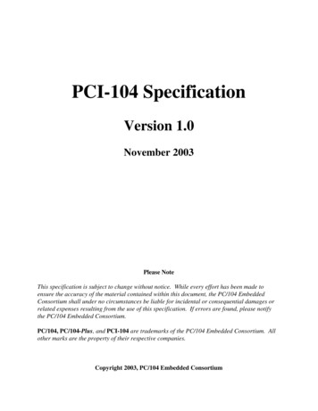 PCI-104 V1 0 - EDGE