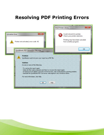 Resolving PDF Printing Errors