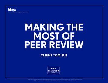 MAKING THE MOST OF PEER REVIEW - HFMA