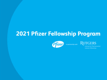 2021 Pfizer Fellowship Program - Rutgers University