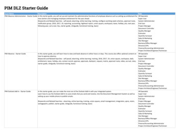 PIM DLZ Starter Guide - Deltek