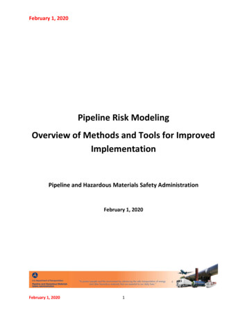 Pipeline Risk Modeling Overview Of Methods And Tools For .