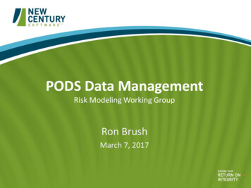 PODS Data Management - Phmsa.dot.gov