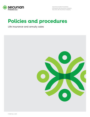Policies And Procedures - Securian