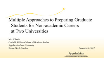 Multiple Approaches To Preparing Graduate Students For Non .
