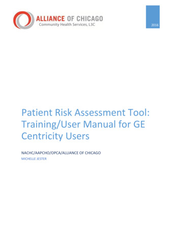 Patient Risk Assessment Tool: Training/User Manual For GE .