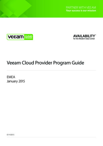 Veeam Cloud Provider Program Guide