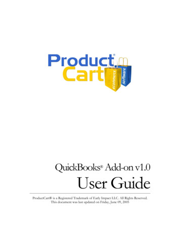 QuickBooks Add-on V1.0 User Guide - Shopping Cart 
