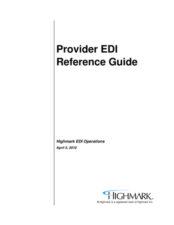 Provider EDI Reference Guide